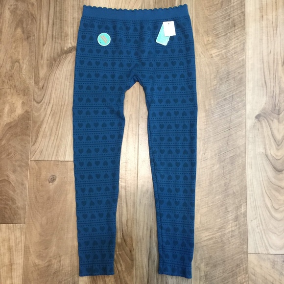 COPPER KEY GIRLS HEART LEGGINGS TEAL BLUE/GREEN - Picture 6 of 8